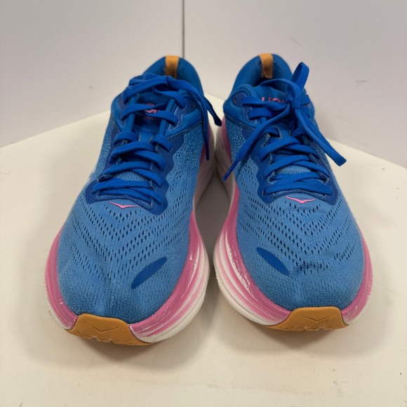 HOKA Bondi 8 Women's Running Shoes Blue Pink Cushioned Size US 9 - Picture 4 of 12